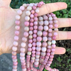 90pcs Adabele Natural Pink Rhodonite Healing Gemstone 4mm (0.16 inch) Small Round Beads Gem Stone Spacer for Craft Jewelry Making GF9-4 - color: Pink Rhodonite, size: 4mm (90pcs/1 Strand)