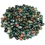 SUNYIK Indian Agate Large Hole (5mm) Barrel Rondelle Loose Charms European Bead fits Bracelet,Jewelry Makings Pack of 20 - color: #1-Multi Green-Indian Agate, size: 16x5mm