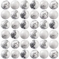 100Pcs Natural Stone Beads 6mm White Howlite Round Gemstone Loose Beads with Elastic Bracelet String for Bracelets Necklace Jewelry Making - color: White Howlite, size: 6mm