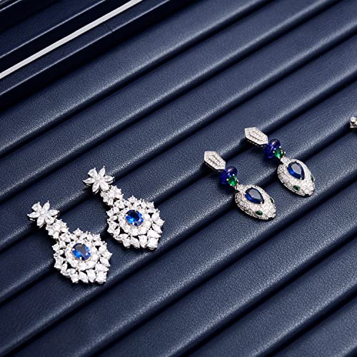 Oirlv Premium Blue Leather Rings Earrings Organizer Tray with Clear Lid Jewelry Display Box with Acrylic Lid Stackable Jewelry Box Drawer Inserts - color: Blue, size: 10 Slot