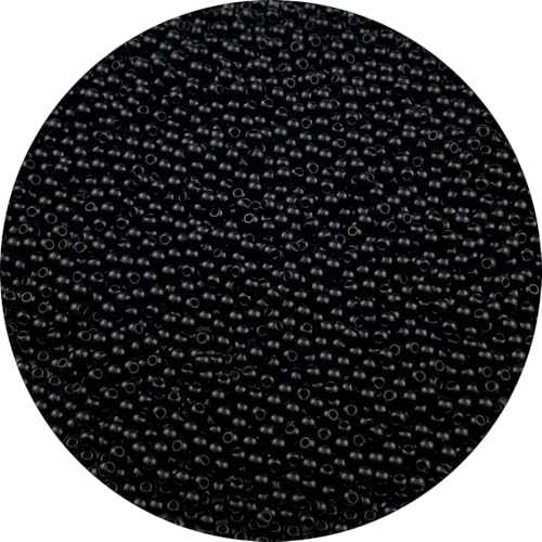 2000pcs Acrylic Round Beads for Crafts 4mm Resin Candy Color Spacer Beads with Hole for Jewelry Making Sewing Crafts Decoration Necklaces Bracelets Earrings Supplies(Black) - color: Black, size: 4mm