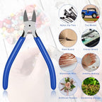 6 Inch Wire Flush Cutter Heavy Duty Wires Cutters with Non-Slip Handle Spring Loaded Side Cutter Wire Cutters for Crafting for Jewelry Making Crafts Electronics Zip Ties DIY Models