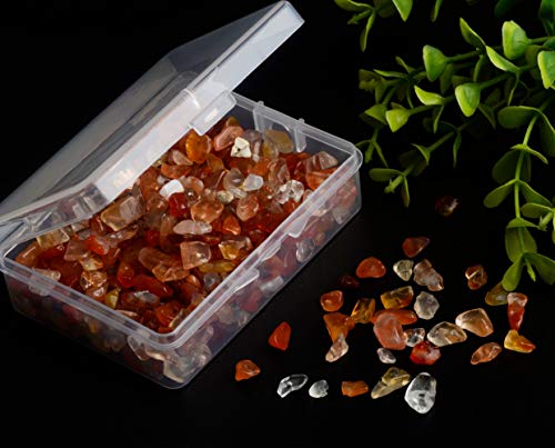 Natural Chip Stone Beads Red Agate 5-8mm About 400 Pieces Irregular Gemstones Healing Crystal Loose Rocks Bead Hole Drilled DIY for Bracelet Jewelry Making Crafting (5-8mm, Red Agate) - color: Red Agate