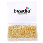 BEADIA 14K Gold Plated Jump Rings Non Tarnish 6mm 400pcs for Jewelry Making Findings - color: 14K Gold, size: 0.7x6mm