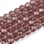 Perlin Czech Bohemian Crystal Glass Beads Faceted Round 4mm 90 Pieces Loose Spacer 1 Strand Beads for DIY Jewelry Earrings Necklace Bracelet Making (Purple) - color: purple