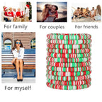 12pcs Friendship Bracelets Beaded Bracelets Heishi Bracelet Cute Bracelets Stack Vinyl Clay Disc Bead Surfer Stretch Summer Beach Bracelets For Women Preppy Bracelets - color: B-color 9