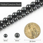 Stone Beads, 45pcs Black Onyx, 8mm Round Loose Beads for Jewelry Making, Bracelets, with Bag, String & Card - color: Black Onyx, size: 8mm