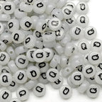 200PCS Letter Beads Glow in The Dark 4x7mm Acrylic Alphabet Letter Q Beads for Jewelry Making Bracelet - color: Q-200PCS