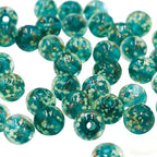 100 PCS 8mm Glow in The Dark Beads,Lake Blue Round Luminous Bead Bracelet Beads for Jewelry Making,Earring Spacer Bead,DIY Crafts - color: Lake Blue