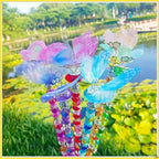 200Pcs DIY Butterfly Garden Stakes Kit - Fairy Wand Garden Stake Beads Kits, Fairy Garden Accessories Kit for Outdoor, Beadable Items (Butterfly) - color: Butterfly