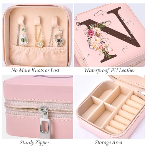 Inngeroo Personalized Gifts for Women, Mothers Day Mom Gifts Teacher Appreciation Gifts Travel Jewelry Case Box Organizer for Wife Daughter Aunt Friend Grandma… - style: N