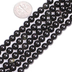 8mm Natural Black Obsidian Beads Round Gemstone Loose Beads for Jewelry Making (45-48pcs/strand) - color: Black Obsidian, size: 8mm