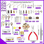 Swpeet Jewelry Making Supplies Kit - 1617 Pcs with 40 Styles Findings, 6 Colors Beads & Charms, Pliers, Wires, Tweezers & Jump Ring Opener - size: 8A