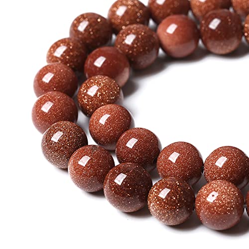 61pcs 6mm Natural Gold Sandstone Beads Gemstone Round Loose Beads for Jewelry Making DIY Bracelet Necklace 15“ - color: Gold Sandstone, size: 6mm
