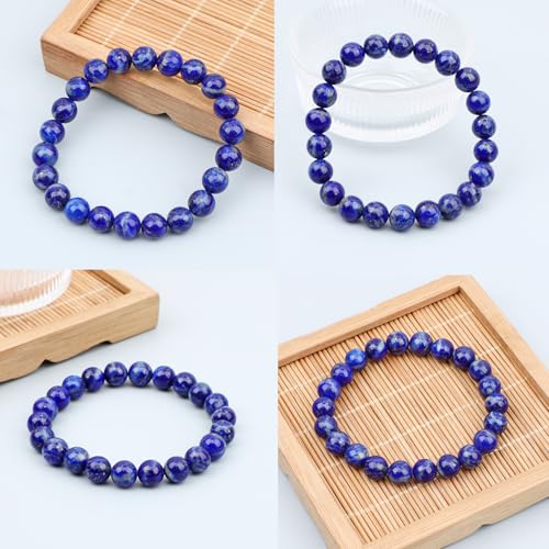 4mm 200pcs Natural Stone Round Beads Lapis Lazuli Genuine Stone Beading Loose Gemstone DIY Charm Smooth Beads for Bracelets Necklaces Earrings Hole Size 1mm (Lapis Lazuli 4mm) - color: Lapis Lazuli, size: 4mm