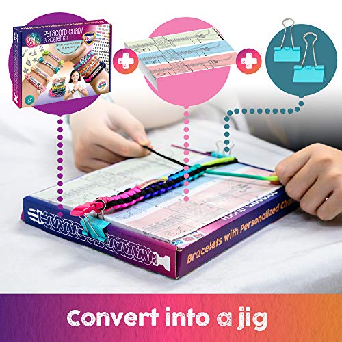 Paracord Bracelet Making Kit with Charms - Art & Craft Gift for Girls Age 8 9 10 11 12 & Teens 13 14 year old. Make Your Own Friendship & Fashion Jewelry for Birthday, Camp & Project Activity - style: Bracelet Making Kit