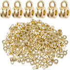 Joez Wonderful Links Bail Beads, Hypoallergenic Alloy Column Spacer Beads - color: Style B, 80 Gold