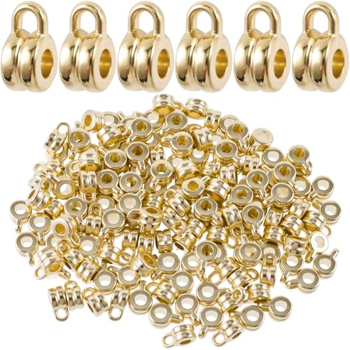 Joez Wonderful Links Bail Beads, Hypoallergenic Alloy Column Spacer Beads - color: Style B, 80 Gold