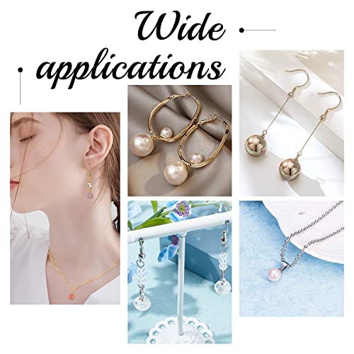 PH PandaHall Pendant Bail Cap, 200pcs 2 Colors Brass Bead Cap Pendant Bails Ball Pendant End Cap Clasp Dangle Charm Round Bails with Loop Findings for Earring Necklace Jewelry DIY Craft, Golden/Silver