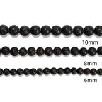 65Pcs Black Lava Stone Beads 6mm Beads Natural Stone Round Gemstone Genuine Real Stone for DIY Bracelet Jewelry String Making - color: Black Lava Stone Beads, size: 6mm