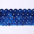 90pcs 4mm Natural Blue Crystal Crackle Quartz Stone Round Loose Beads for Jewelry Making DIY Bracelets Necklaces Energy Healing Stone Beads 15" (4mm, Blue Crackle Quartz) - color: Blue Crackle Quartz, size: 4mm