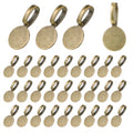 Psyqtsuary 100 pcs Bails for Jewelry Making Silver on Flat Pad Bails Round Pendants Charms Connector Hanger Glue On Pendant Bail Jewelry Bail - color: Bronze
