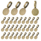 Psyqtsuary 100 pcs Bails for Jewelry Making Silver on Flat Pad Bails Round Pendants Charms Connector Hanger Glue On Pendant Bail Jewelry Bail - color: Bronze