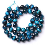 160PCS 4MM Blue Tiger Eye Beads Natural Stone Gemstone Spacer Loose Beads for Jewelry Making DIY Bracelet Semi Precious Beads Strand 2 Strands - color: Blue Tiger Eye Stone, size: 4mm (2 strands)