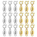 OHINGLT Strong Magnetic Necklace Clasps and Closures,Gold and Silver Plated Jewelry Clasps Converters for Bracelet Necklaces Chain - color: 18Pcs | Gold & Silver