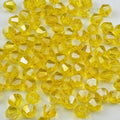 600pcs 3mm Bicone Crystal Glass Beads Faceted Bicone Crystal Beads Bulk Glass Spacer Beads for Bracelets Necklace Pendants Earrings DIY Jewelry Craft Making(Gold Yellow AB) - color: Gold Yellow AB, size: 3mm