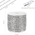 16Ft Stainless Steel Paperclip Chain for Jewelry Making, 2.5mm Width Silver Paper Clip Link Chains Roll for DIY Necklace Bracelet Craft Jewelry Making Supplies with Lobster Clasps Soft Tape Measure - color: Paperclip 2.5mm Silver