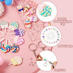 Craftdady Resin Plastic Miniature Food Snack Pendants Charms Ice Drink Juice Pendants Cute Bottle Fruit Keychain Charms Hang Ornament for DIY Craft Earring Bracelet Necklace Jewelry Making - color: Mixed Color Lollipop (48-56x27-29mm)