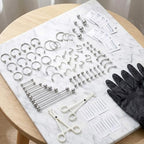 TKKUY 94PCS Mixed-pack Piercing Kits for All Body Piercings Stainless Steel 14G 16G 20G Jewelry and Needle with Tools Nose Septum Lip Ear Belly Button Cartilage Tragus