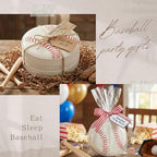 12-Pack Baseball Jewelry Box Bulk Team Gifts for Girls & Moms, White Round Mini Travel Jewelry Case with Red Stitching, Senior Night Tournament Gifting, Baseball Mom Accessories - style: Baseball