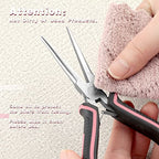 Mini Needle Nose Pliers for Jewelry Making 6 Inches Chain Nose Plier with Smooth Jaws Mini Extra Long Nose Precision Nippers for Gripping Small Components, Pink Tool for Women - style: Needle Nose Pliers