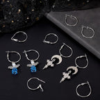 Beebeecraft 1 Box 24Pcs Hoop Earrings Findings Platinum Plated Brass Round Open Beading Hoop Components for Jewellery Making DIY Crafts Art Accessories Creation Festival Gift Wedding Party Favor - color: Silver