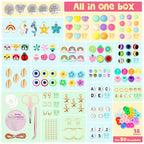 Gionlion Easter Basket Stuffers for Girls 8-12, Bracelet Making Kit Arts and Crafts for Jewelry Making Supplies Kit with 198Pcs Letter Beads, Unicorn/Mermaid DIY Birthday Mothers Day Gifts - style: Girly Gift