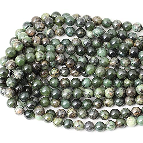 35PCS 10mm Natural Chrysoprase Round Loose Beads for Jewelry Making 1 Strand 15" - color: Chrysoprase, size: 10mm