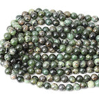 35PCS 10mm Natural Chrysoprase Round Loose Beads for Jewelry Making 1 Strand 15" - color: Chrysoprase, size: 10mm