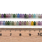 1 Strand Natural White Jade Rondelle Beads Strands Dyed Gemstone Beads Spacers for Jewelry Making Bracelets Necklace DIY Crafts 4.5x2.5~3mm 14.5" About 142~148pcs/strand Mixed Color - color: Mixed Color