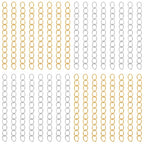 200Pcs Necklace Chain Extender for Jewelry Making 5cm Tail Extender Chain Silver and Gold Extension Tails Removable Stainless Steel Extension Chains for Necklace, Bracelet, Key Chains, Anklets