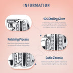 Mothers Day Birthday Number Love Family Friendship Graduation Auntie Grandma Dad Mom Charms for Pandora Bracelets Necklaces, Gifts Women, for Anniversary Valentines Christmas - style: Number 50 Charm Silver