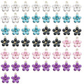 50pcs Gold Plated Enamel Cherry Blossoms Bracelet Charms - Perfect for Jewelry Making and Earring Designs