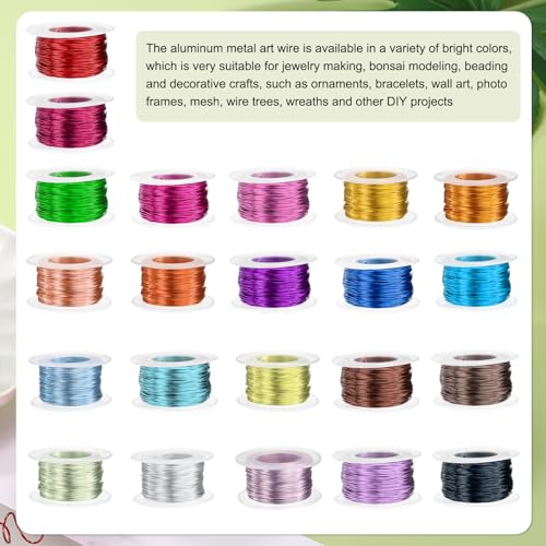 HARFINGTON 18 Gauge Aluminum Craft Wire 1.0mm 98.5ft Flexible Bendable Anodized Metal Jewelry Sculpting Wire for Jewelry Making Modelling Craft DIY, Apple Green - color: Apple Green, size: 30M x 1.0mm
