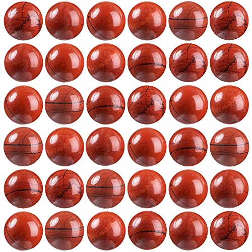 100Pcs Natural Stone Beads 6mm Red Jasper Round Gemstone Loose Beads with Elastic Bracelet String for Bracelets Necklace Jewelry Making - color: Red Jasper, size: 6mm