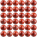 100Pcs Natural Stone Beads 6mm Red Jasper Round Gemstone Loose Beads with Elastic Bracelet String for Bracelets Necklace Jewelry Making - color: Red Jasper, size: 6mm