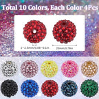 SUNNYCLUE 40Pcs 20mm Beads Bulk Bubblegum Beads Large Resin Rhinestone Beads Colorful Disco Ball Bead Chunky Bubble Gum Bead Beadable Pens Beads Loose Spacer Beads for Jewelry Making Beading Kits - color: 40pcs 20mm Colorful Chunky Beads
