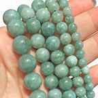 8mm Burmese Jade Natural Stone Beads Round Loose Beads for Jewelry Making Yochus DIY Beads Bracelet Necklace - color: Burmese Jade, size: 8mm