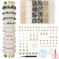 TOIPINIO Bracelet Making Kit Jewelry Making Supplies Kit Natural Stone Beads for Irregular Natural Stone with for DIY Craft -1736 PCS Friendship Bracelet/Necklace/Earrings for Adults (Indian Jasper) - color: Indian Jasper