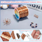 82 Feet Tarnish Resistant Copper Wires 20 Gauge/0.8mm Jewelry Craft Wires Beading Wire for Jewelry Making, Wire Wrapping and Crafting(Copper) - color: 1Copper, size: 20 Gauge